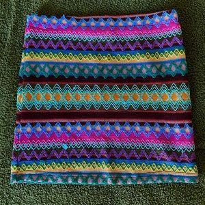 colorful knit skirt